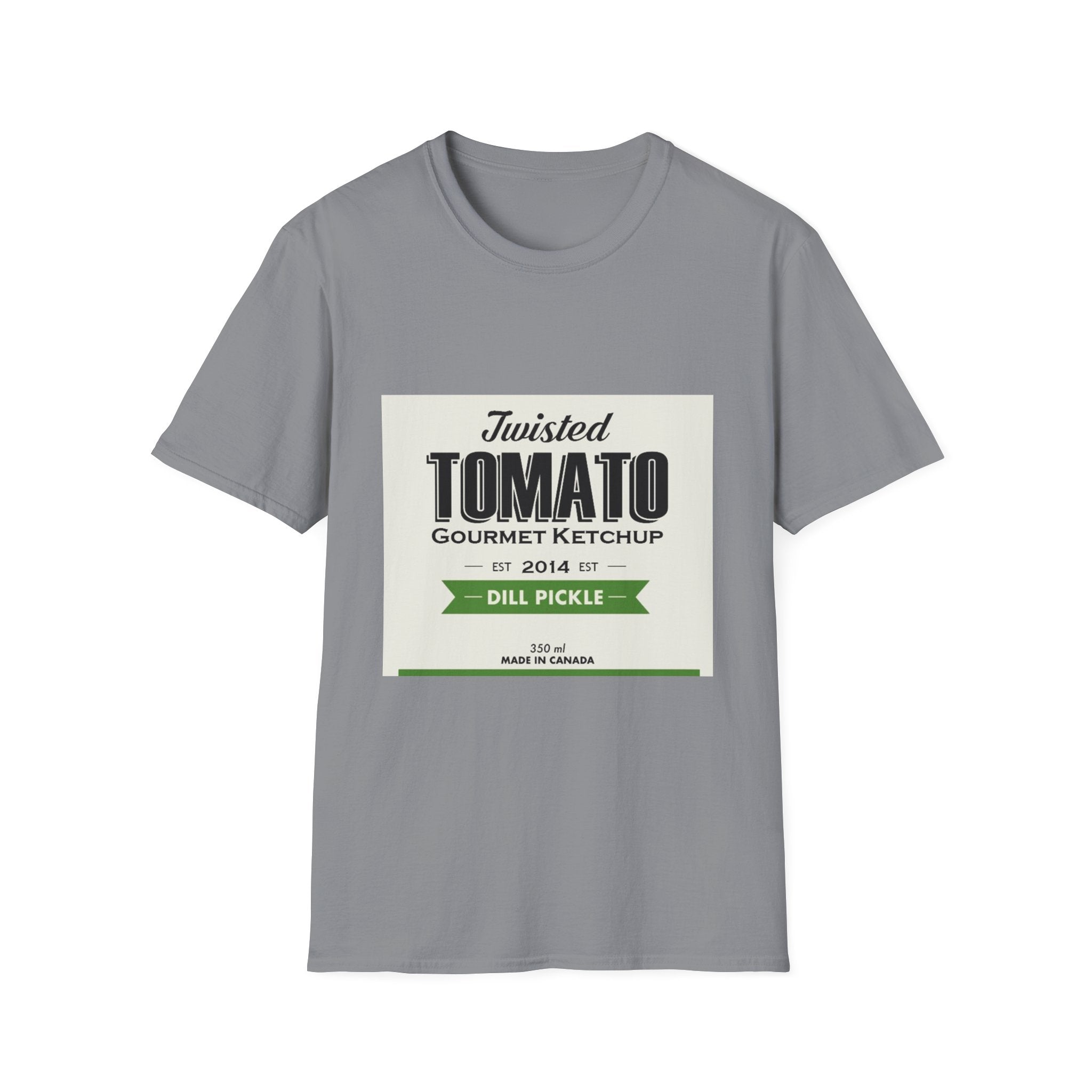 Tomato Ketchup Graphic T-Shirt — "Twisted Tomato Gourmet Ketchup" Vintage Label Tee