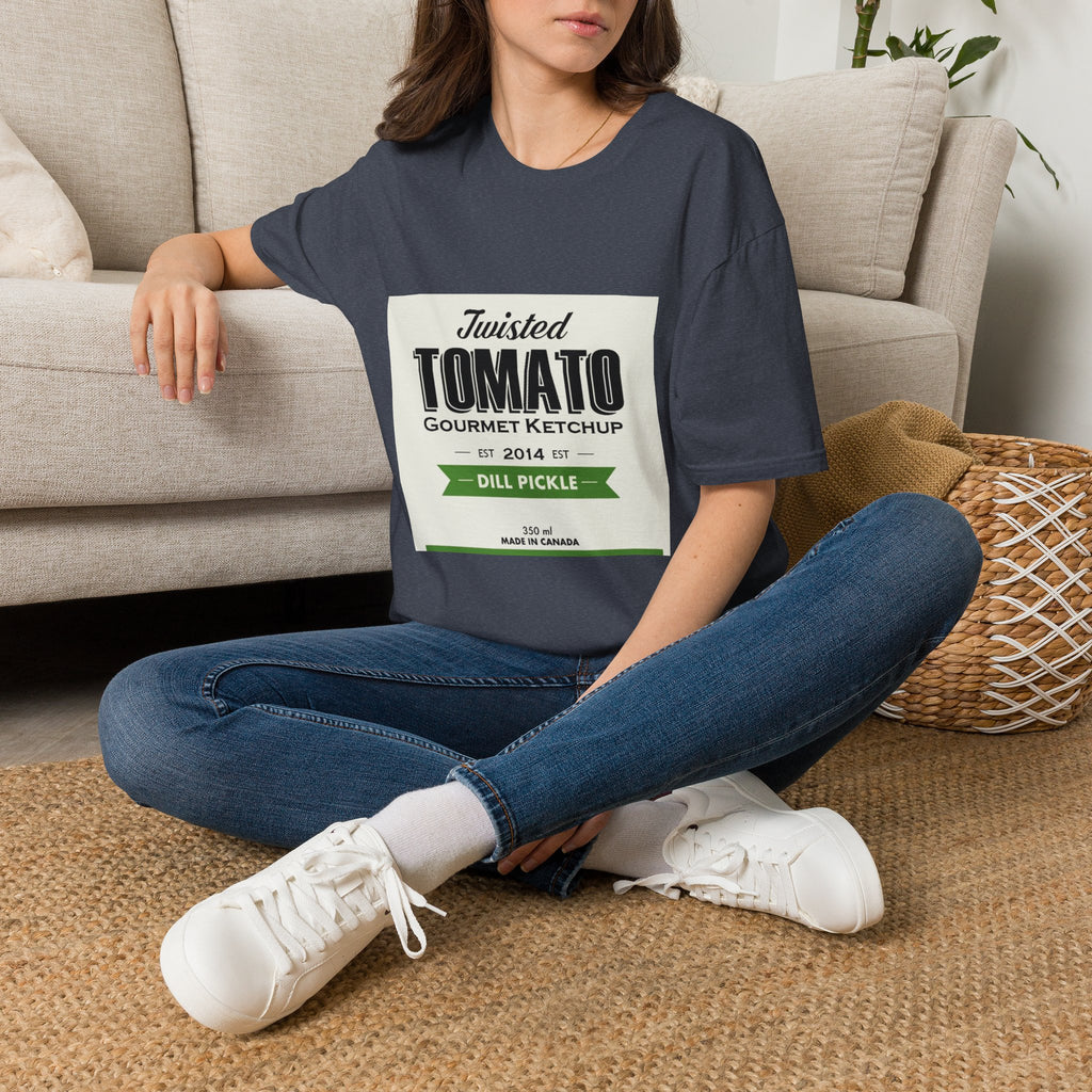 Tomato Ketchup Graphic T-Shirt — "Twisted Tomato Gourmet Ketchup" Vintage Label Tee