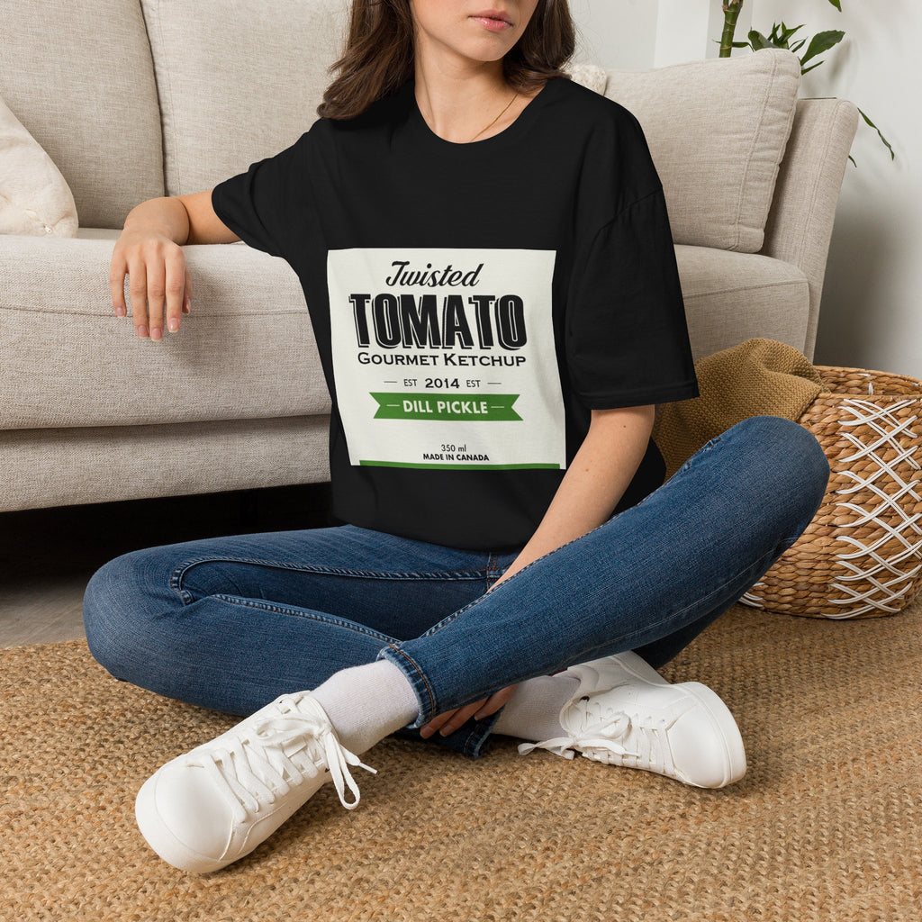 Tomato Ketchup Graphic T-Shirt — "Twisted Tomato Gourmet Ketchup" Vintage Label Tee