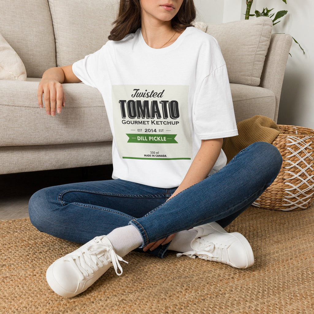 Tomato Ketchup Graphic T-Shirt — "Twisted Tomato Gourmet Ketchup" Vintage Label Tee