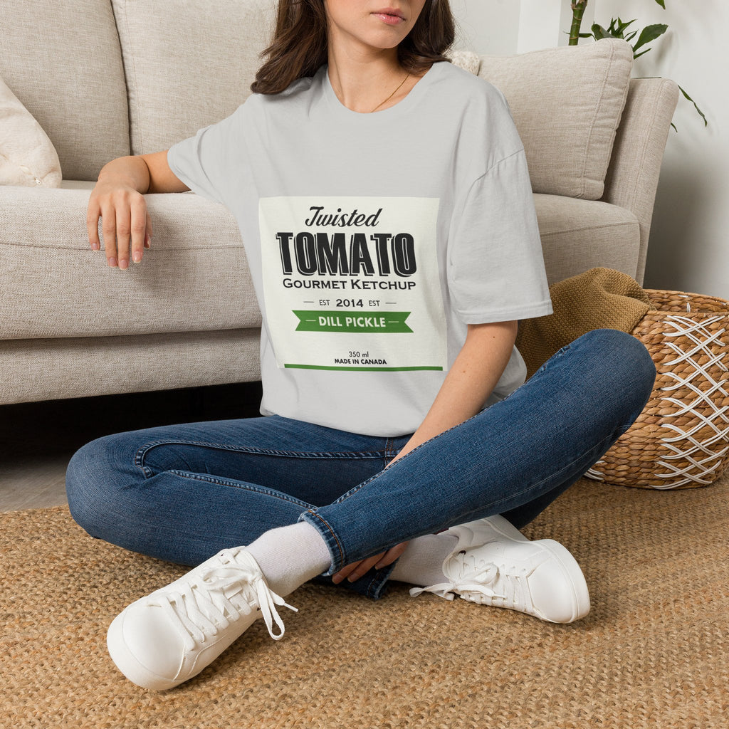 Tomato Ketchup Graphic T-Shirt — "Twisted Tomato Gourmet Ketchup" Vintage Label Tee