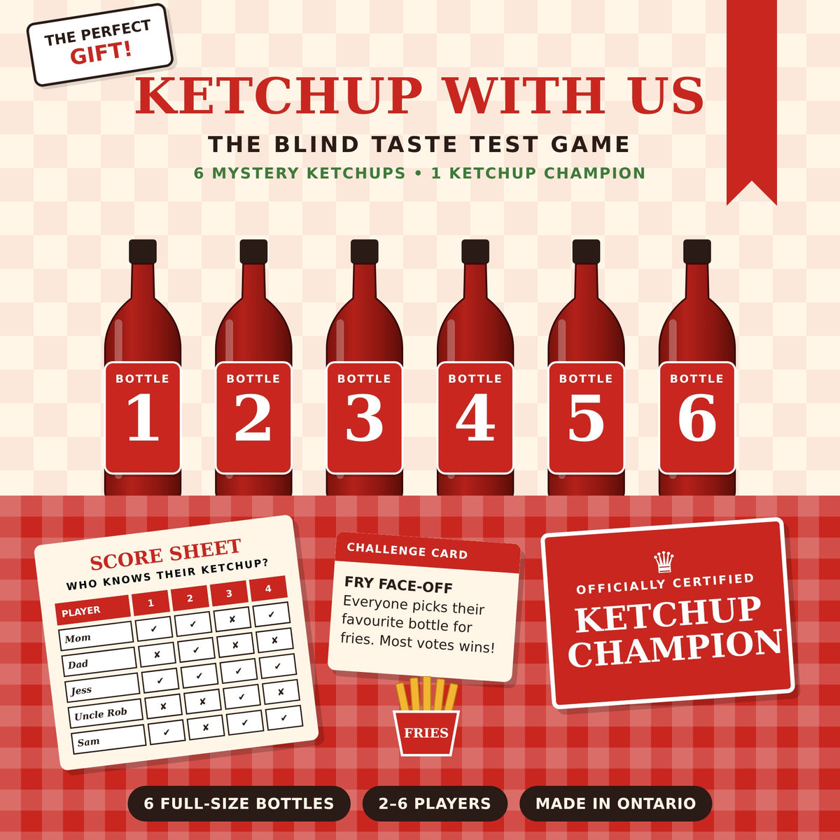 Ketchup With Us - The Blind Taste Test Game (6 Gourmet Ketchups)